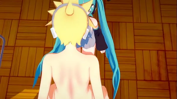 Die besten Vocaloid Hentai 3D - Len und Miku. Handjob und Blowjob mit Sperma im Mund Power-Videos