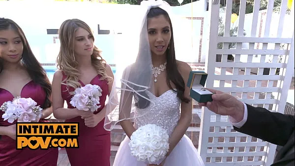 최고의 itsPOV - Wedding night fuck foursome with Gianna Dior, Kristen Scott and Jade Kush 파워 비디오